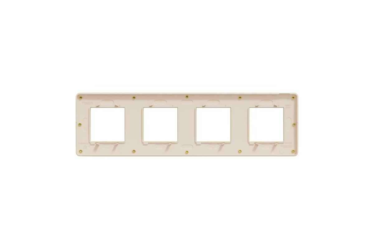 Рамка Unica Studio Metal, 4 пости, 4 x 2 модуля, золото або беж (NU280860M)