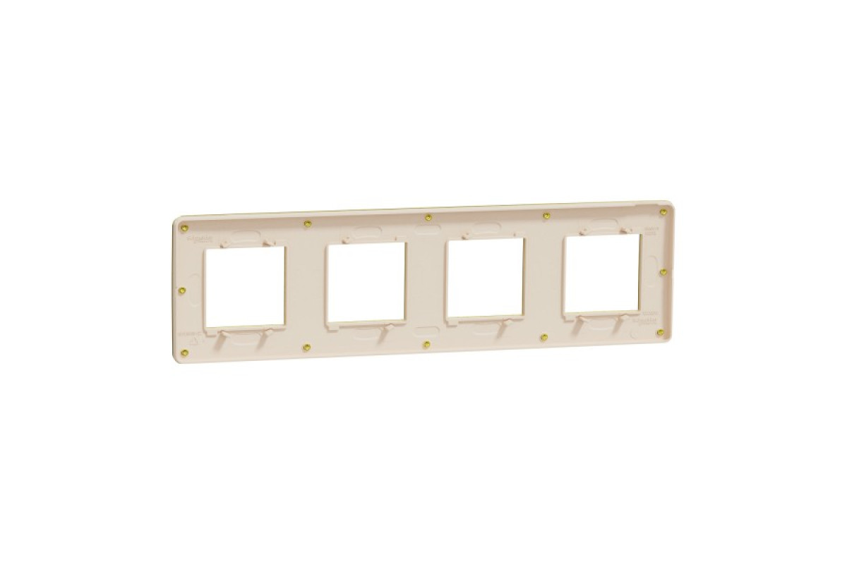 Рамка Unica Studio Metal, 4 пости, 4 x 2 модуля, золото або беж (NU280860M)