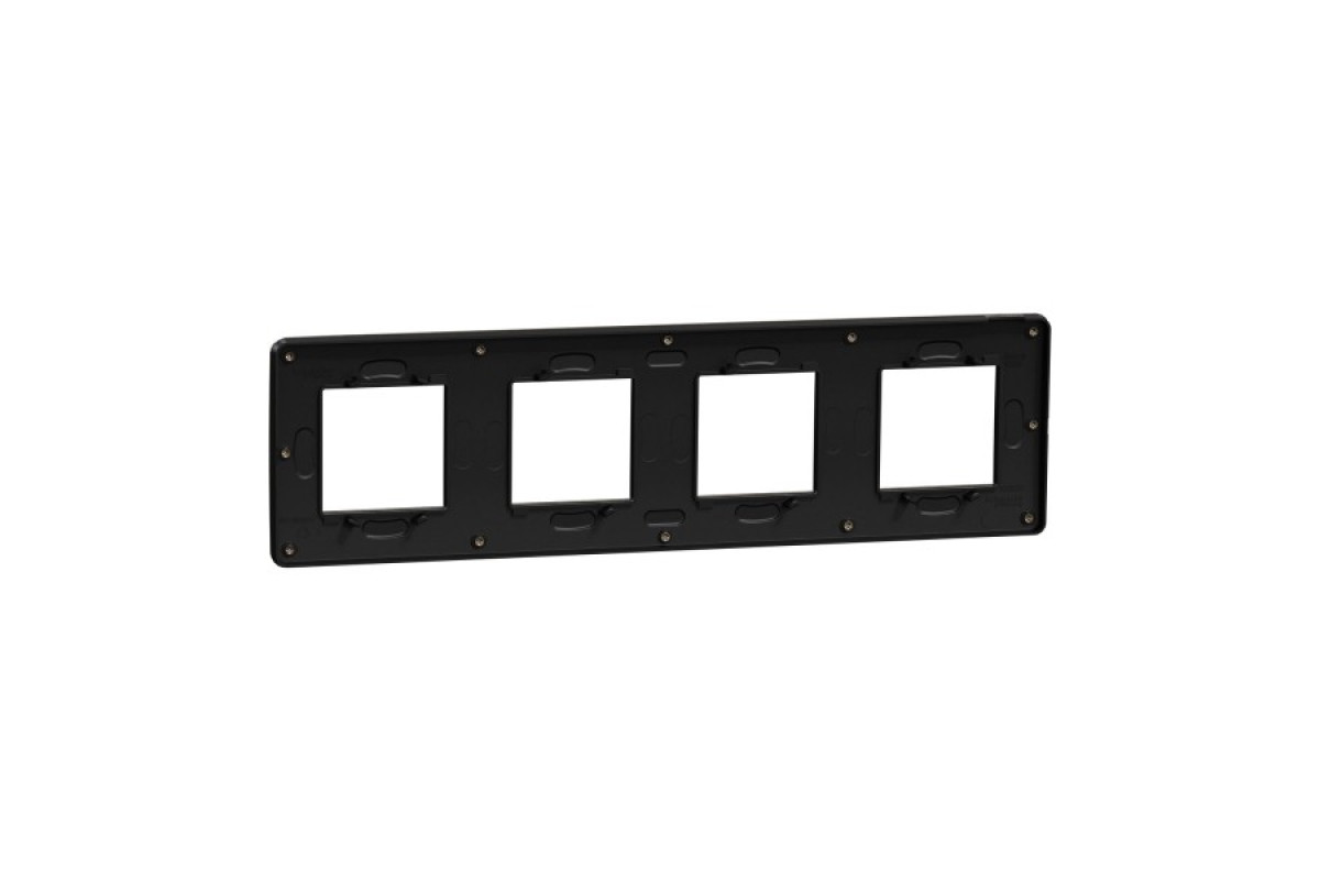 Рамка Unica Studio Metal, 4 пости, антрацит (NU280853M)