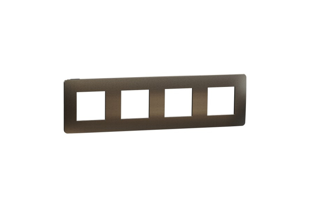 Рамка Unica Studio Metal, 4 пости, антрацит (NU280853M)