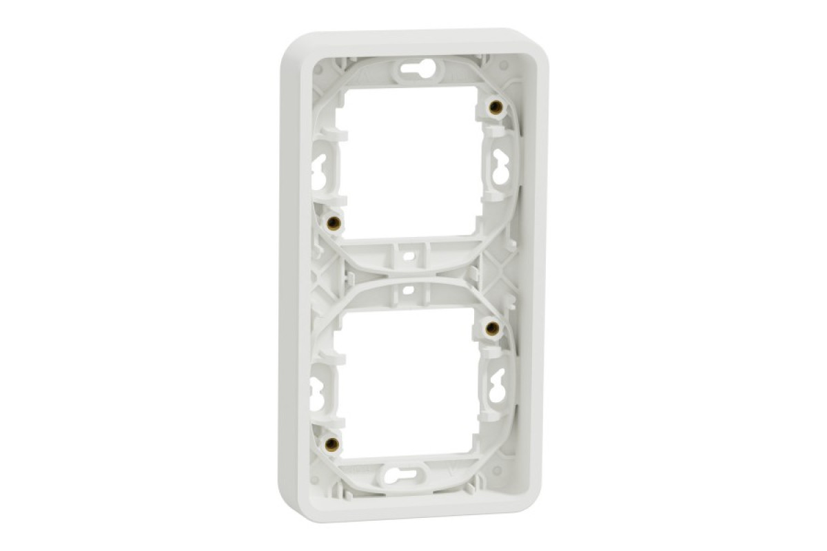 Рамка двомісна IP55 Mureva Styl, вертикальна, біла (MUR39151)