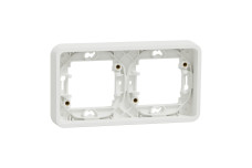 Рамка двомісна IP55 Mureva Styl, горизонтальна, біла (MUR39101)