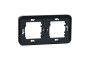 Рамка двомісна горизонтальна з затискачами IP55 Mureva Styl, чорна (MUR34101)