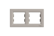 Рамка двомісна, Горизонтальна, Asfora Бронза (EPH5800269)