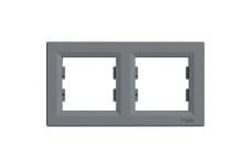 Рамка двомісна, Горизонтальна, Asfora Сталь (EPH5800262)