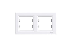 Рамка двомісна, Горизонтальна, Біла Asfora (EPH5800221)