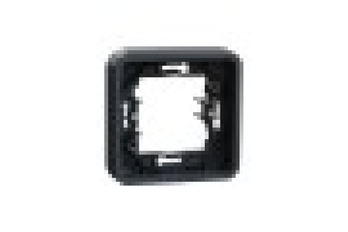 Рамка одномісна горизонтальна з затискачами IP55 Mureva Styl, чорна (MUR34108)