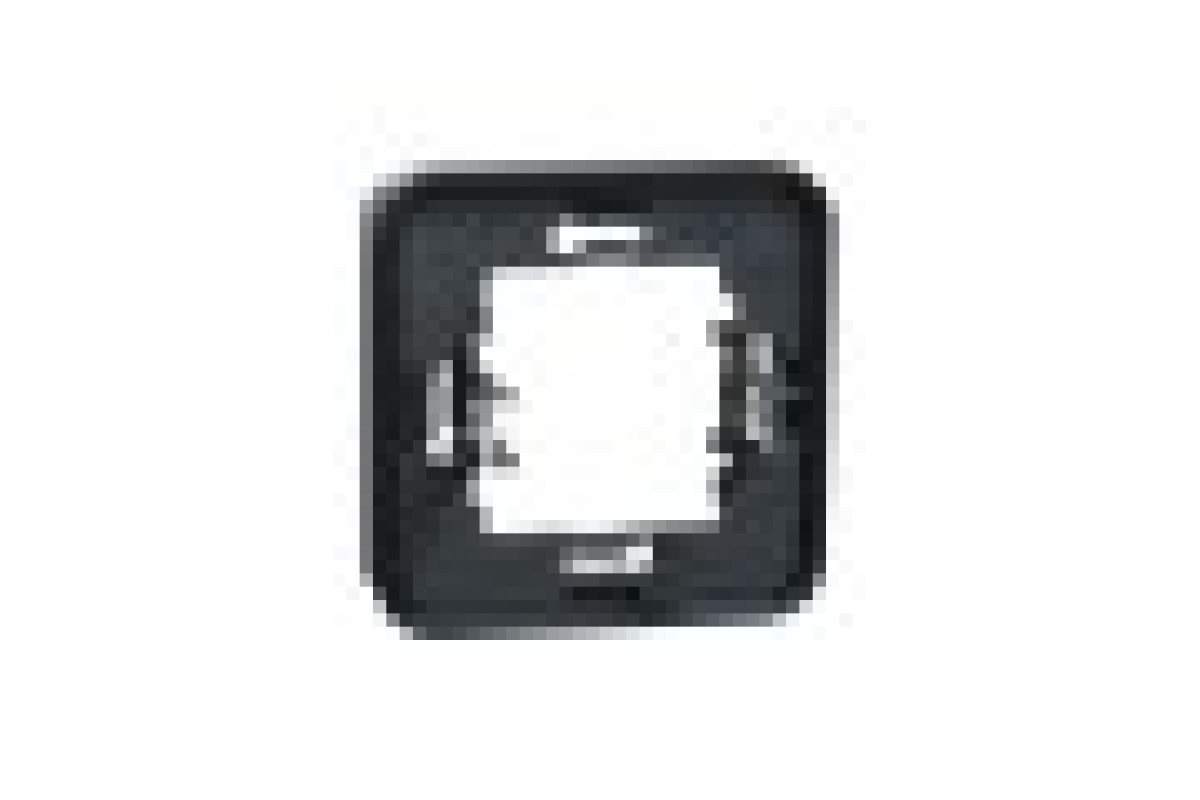 Рамка одномісна горизонтальна з затискачами IP55 Mureva Styl, чорна (MUR34108)