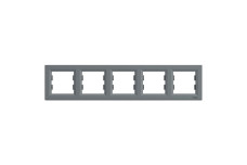 Рамка п'ятимісна Горизонтальна, Asfora Сталь (EPH5800562)