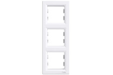 Рамка тримісна, Вертикальна, Біла Asfora (EPH5810321)