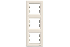 Рамка тримісна, Вертикальна, Кремова Asfora (EPH5810323)