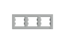 Рамка тримісна, Горизонтальна, Asfora Алюміній (EPH5800361)