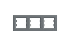 Рамка тримісна, Горизонтальна, Asfora Сталь (EPH5800362)