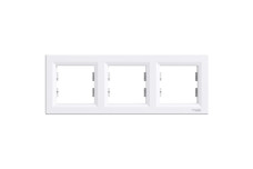 Рамка тримісна, Горизонтальна, Біла Asfora (EPH5800321)