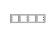 Рамка чотиримісна Горизонтальна, Asfora Алюміній (EPH5800461)