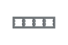 Рамка чотиримісна Горизонтальна, Asfora Сталь (EPH5800462)