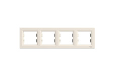 Рамка чотиримісна Горизонтальна, Крем Asfora (EPH5800423)