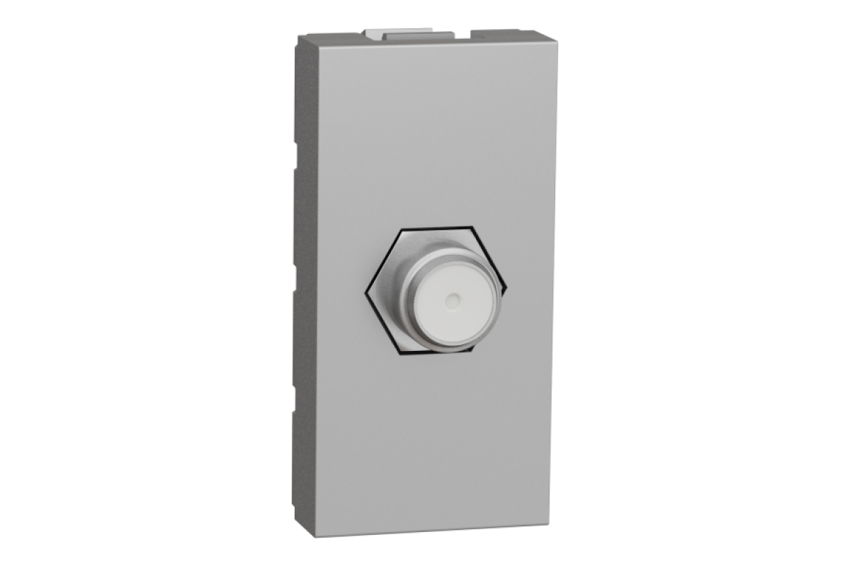 Розетка Coaxial F-type, 1 модуль алюм (NU346830)