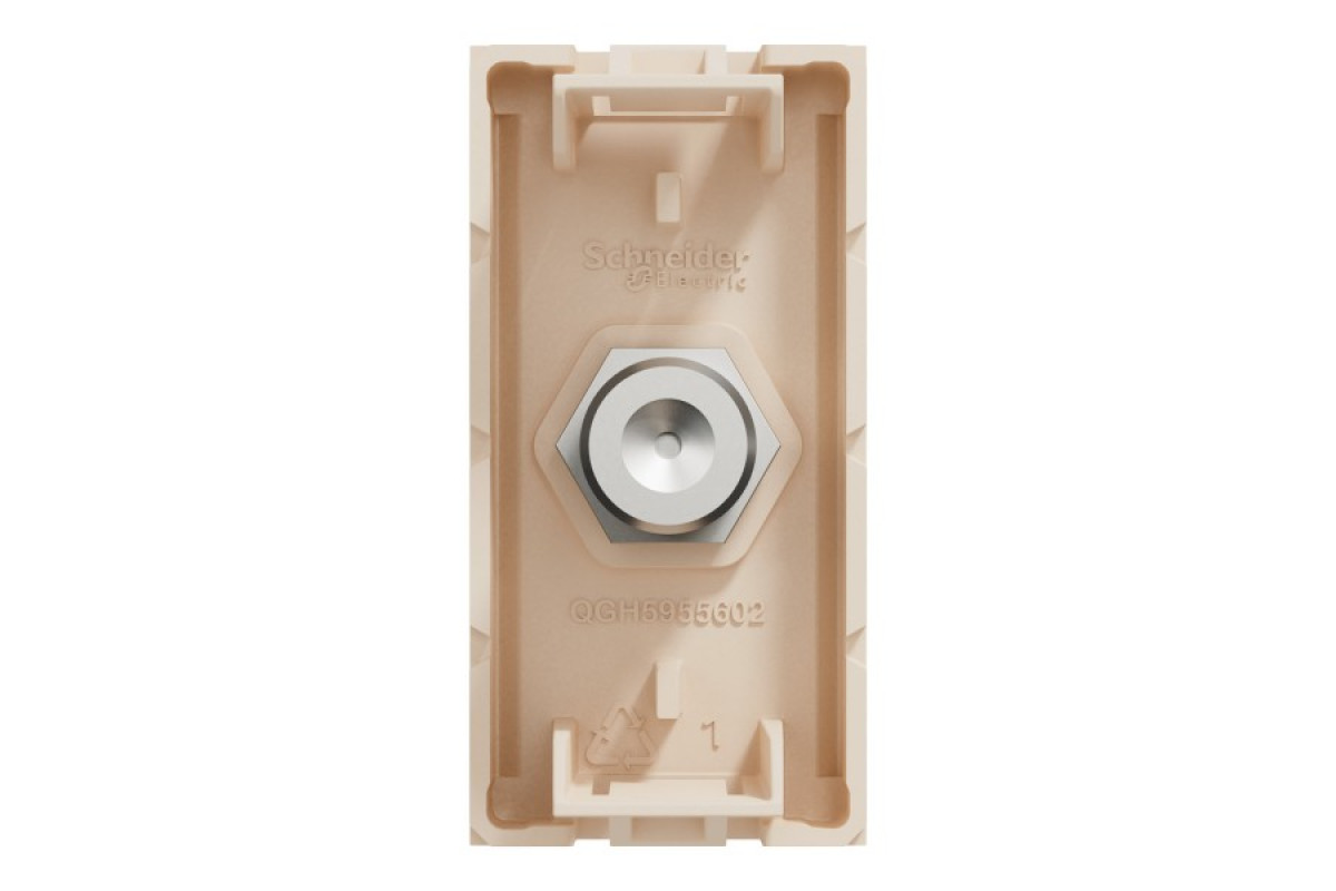 Розетка Coaxial F-type, 1 модуль, бежева Unica New Studio (NU346844)