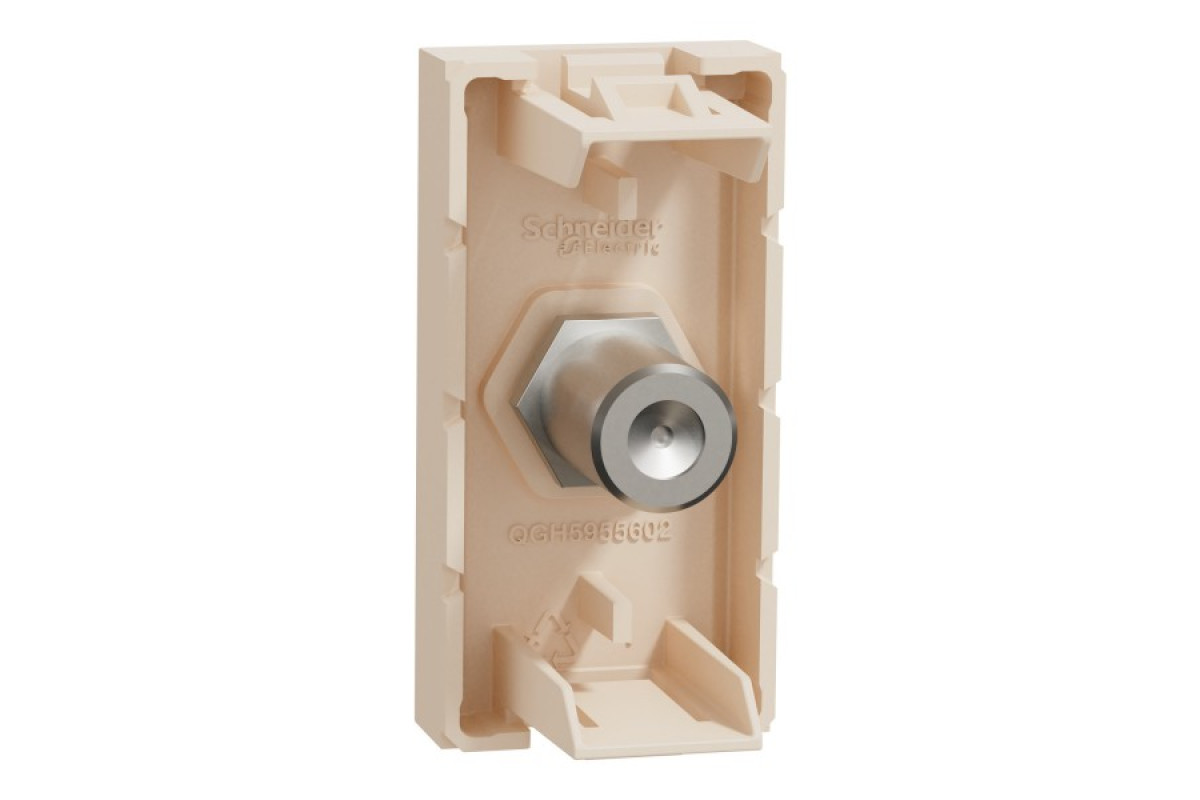 Розетка Coaxial F-type, 1 модуль, бежева Unica New Studio (NU346844)