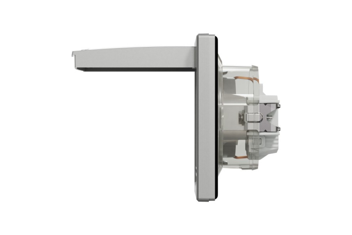 Розетка IP44 з кришкою, з заземленням, з захисними шторками, Алюміній Asfora (EPH3100361)