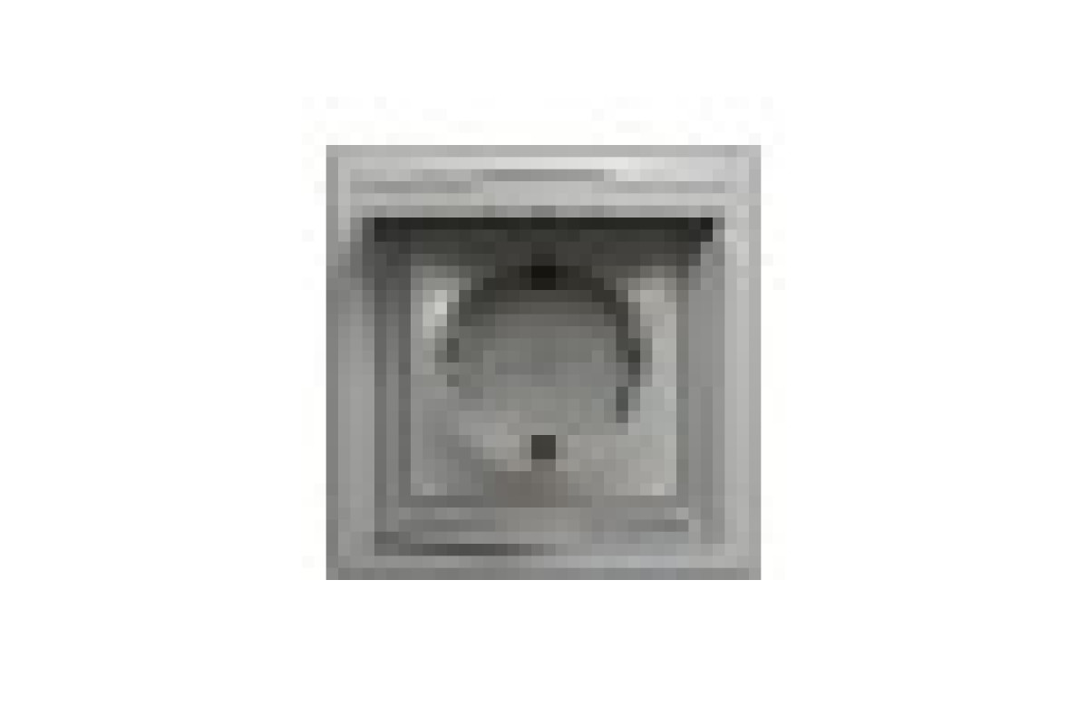 Розетка IP44 з кришкою, з заземленням, з захисними шторками, Алюміній Asfora (EPH3100361)