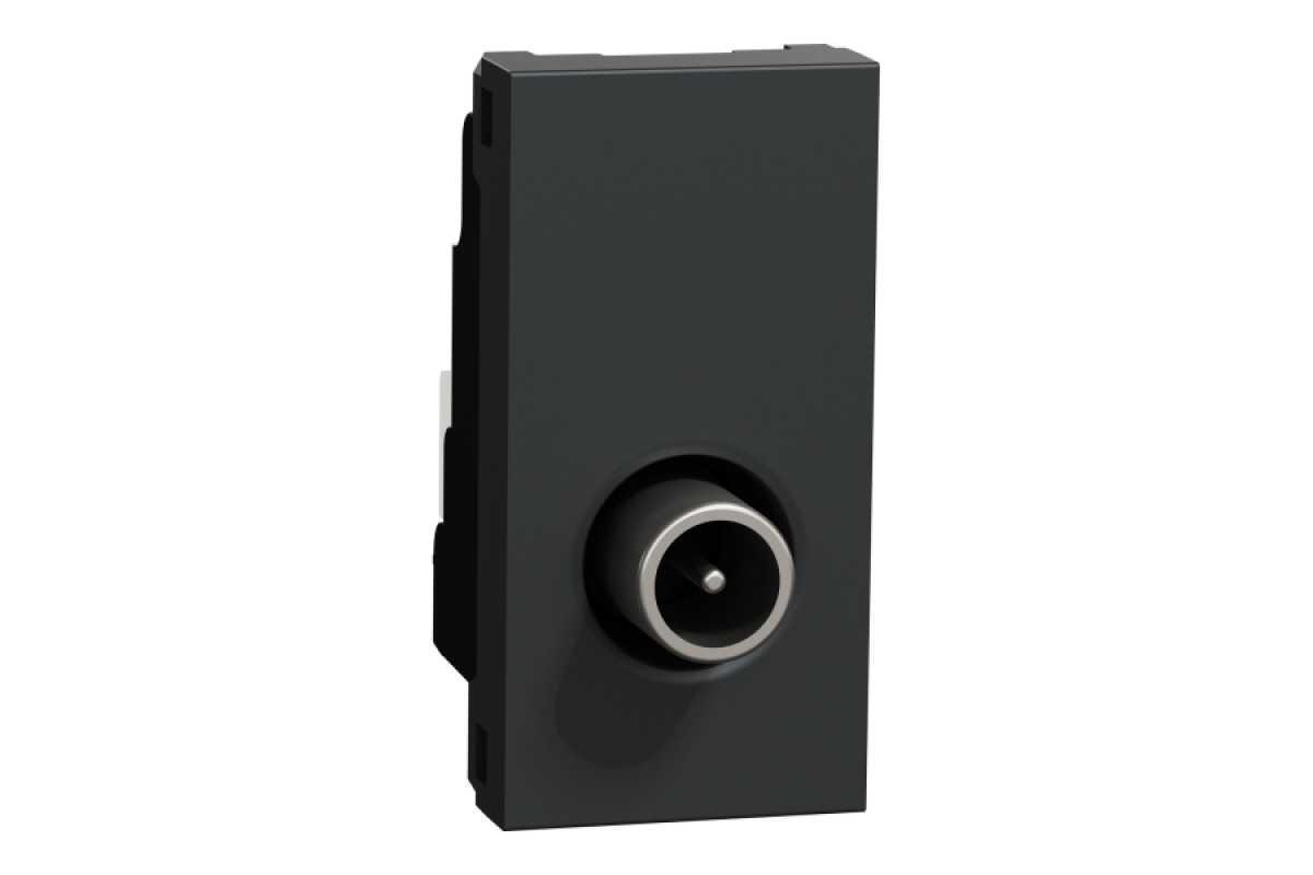 Розетка TV одинарна, 1 модуль антрацит (NU346154)