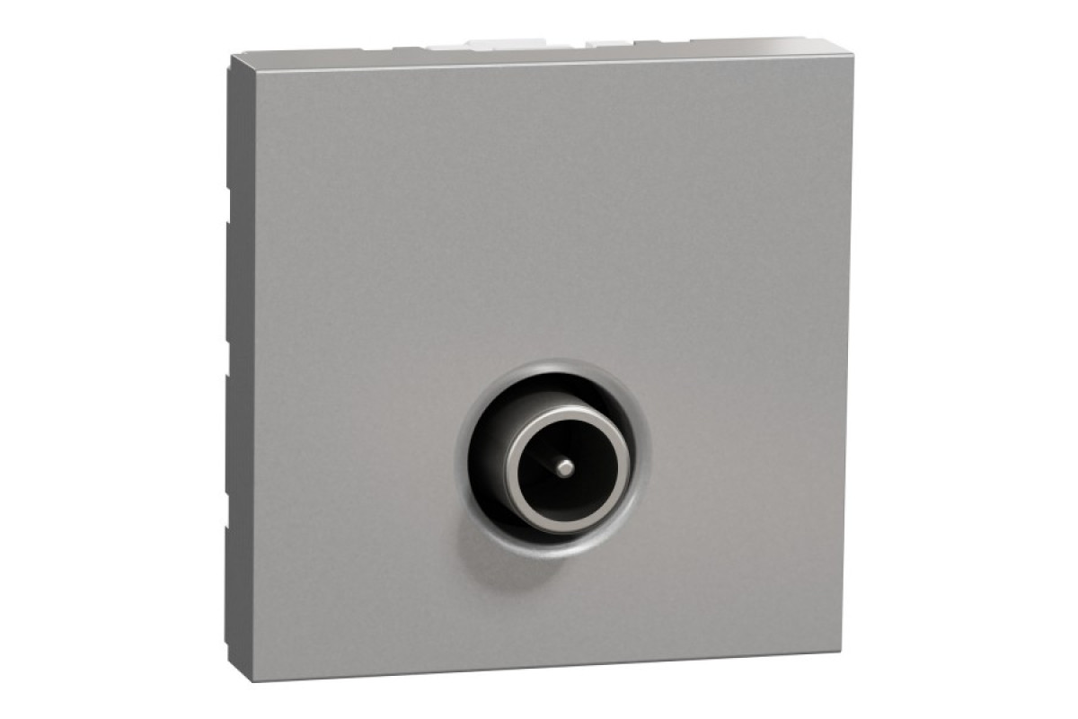 Розетка TV одинарна, 2 модулі алюміній (NU346230)