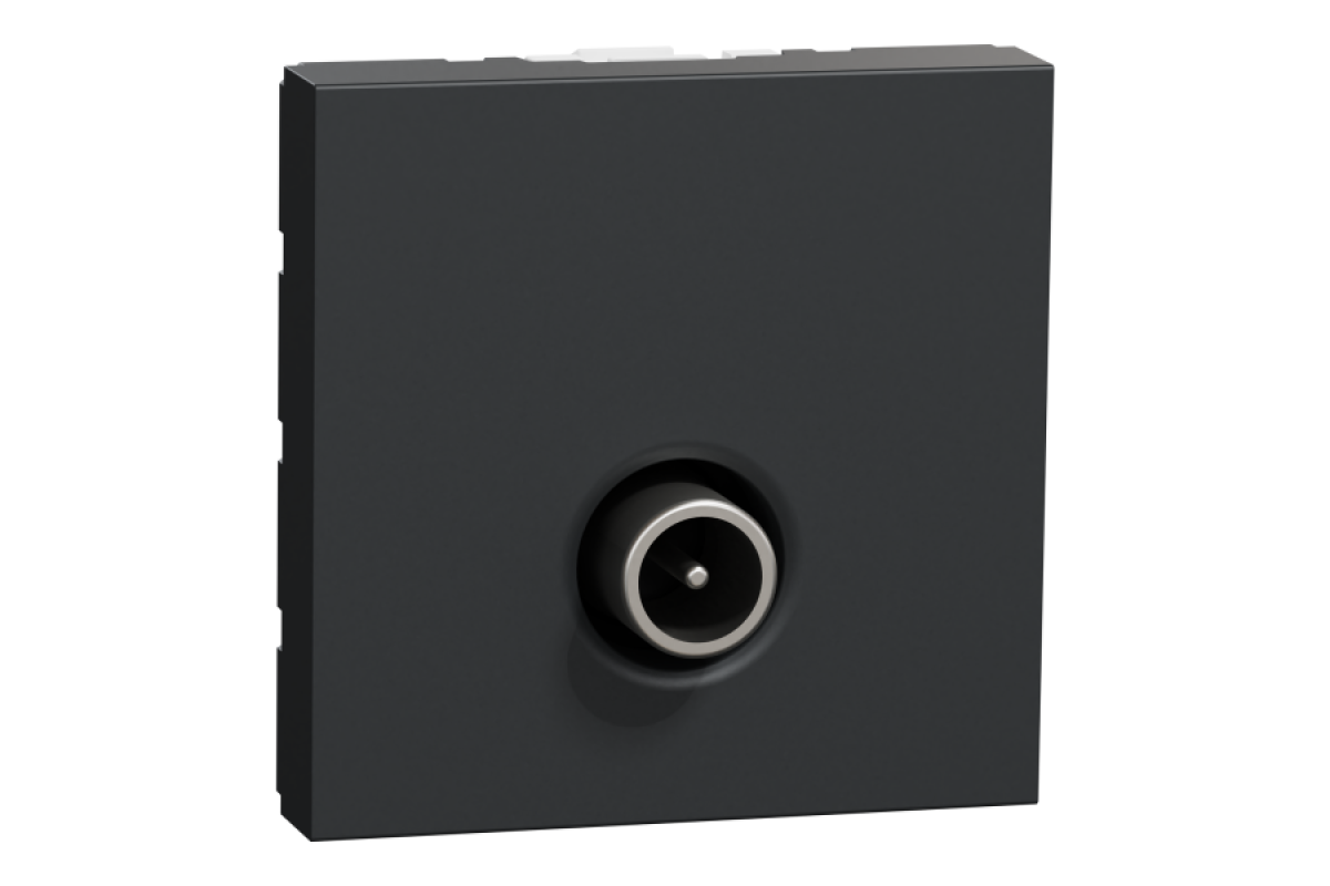 Розетка TV одинарна, 2 модулі антрацит (NU346254)