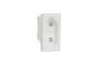 Розетка Unica New без заземлення зі шторками біла, гвинтові клеми, 10 А, 1 модуль (NU303118)