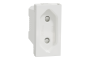 Розетка Unica New без заземлення зі шторками біла, гвинтові клеми, 10 А, 1 модуль (NU303118)