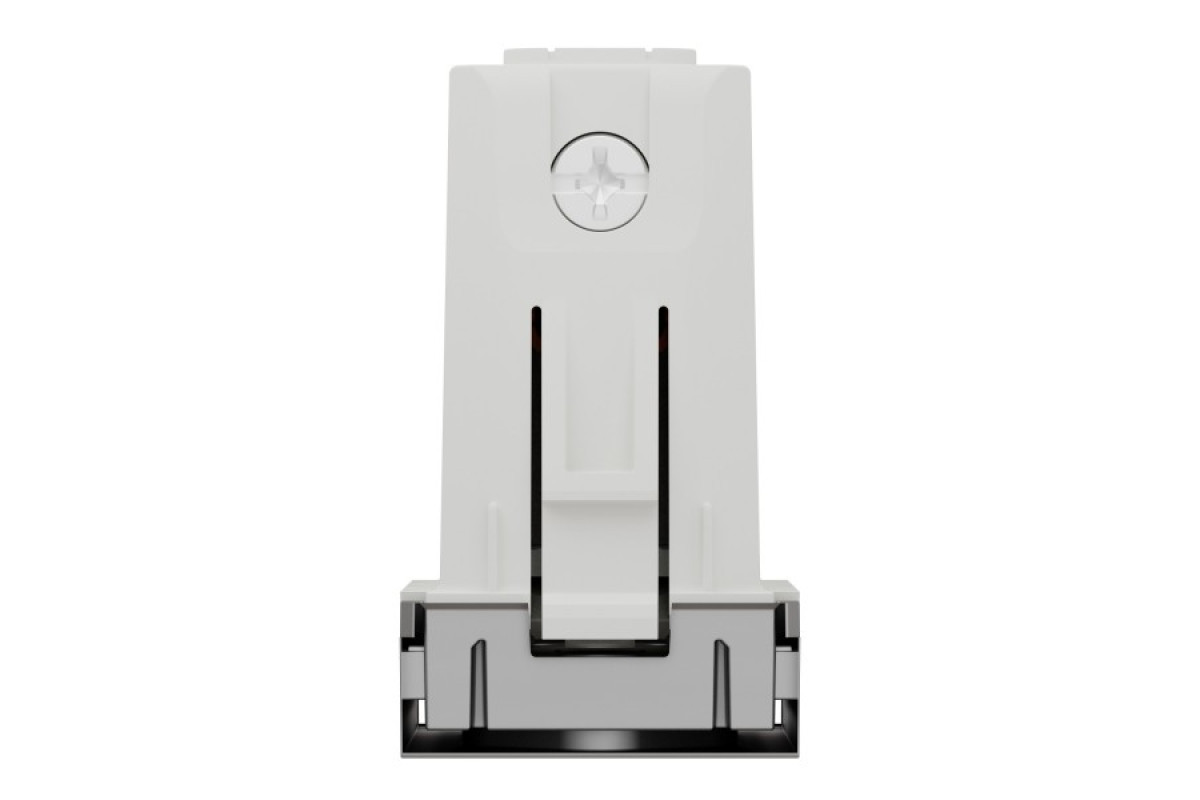 Розетка Unica New без заземлення зі шторками, клеми гвинтові, 1 модуль, алюміній (NU303130)