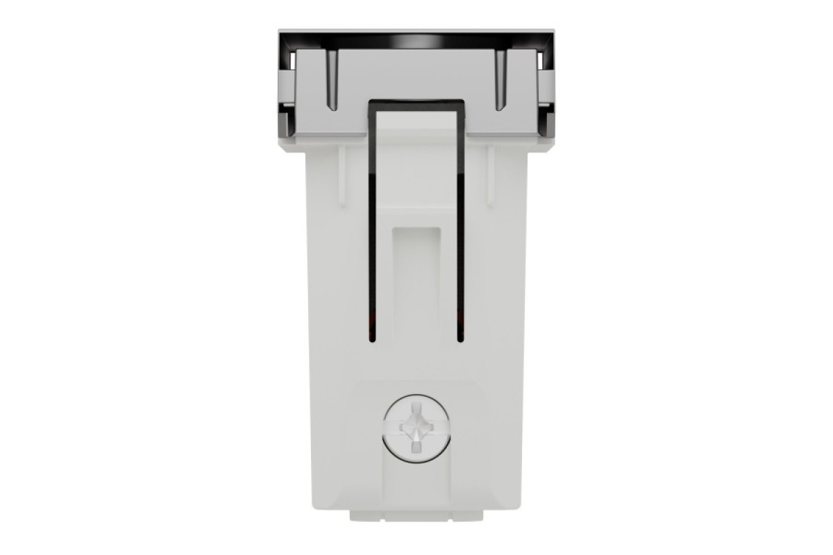 Розетка Unica New без заземлення зі шторками, клеми гвинтові, 1 модуль, алюміній (NU303130)