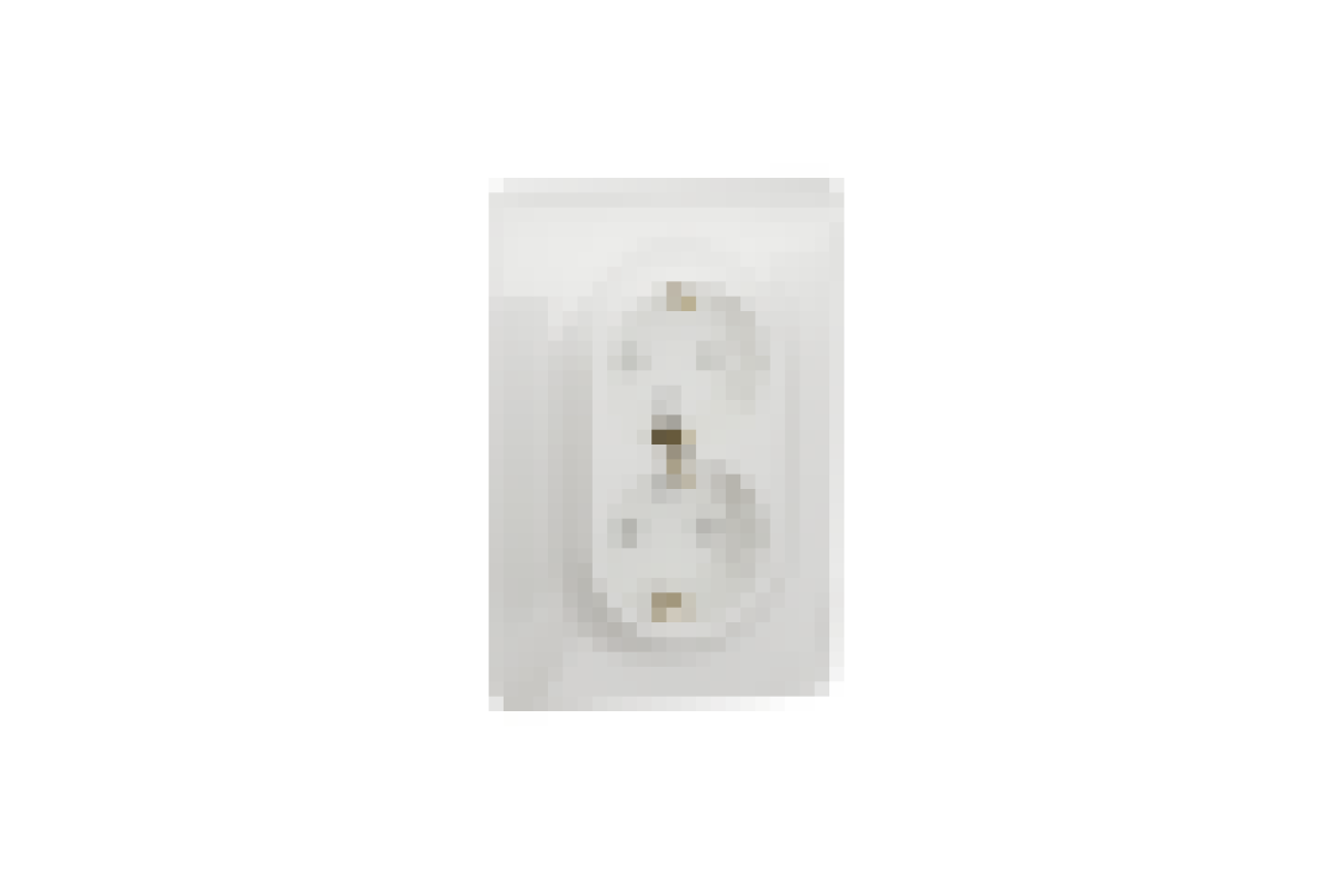 Розетка Unica New подвійна з з/к, зі шторками гвинтовими зажимами, білий (NU206718)