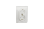 Розетка Unica New подвійна з з/к, зі шторками гвинтовими зажимами, білий (NU206718)