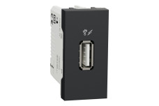 Розетка USB 1 модуль антрацит (NU342854)