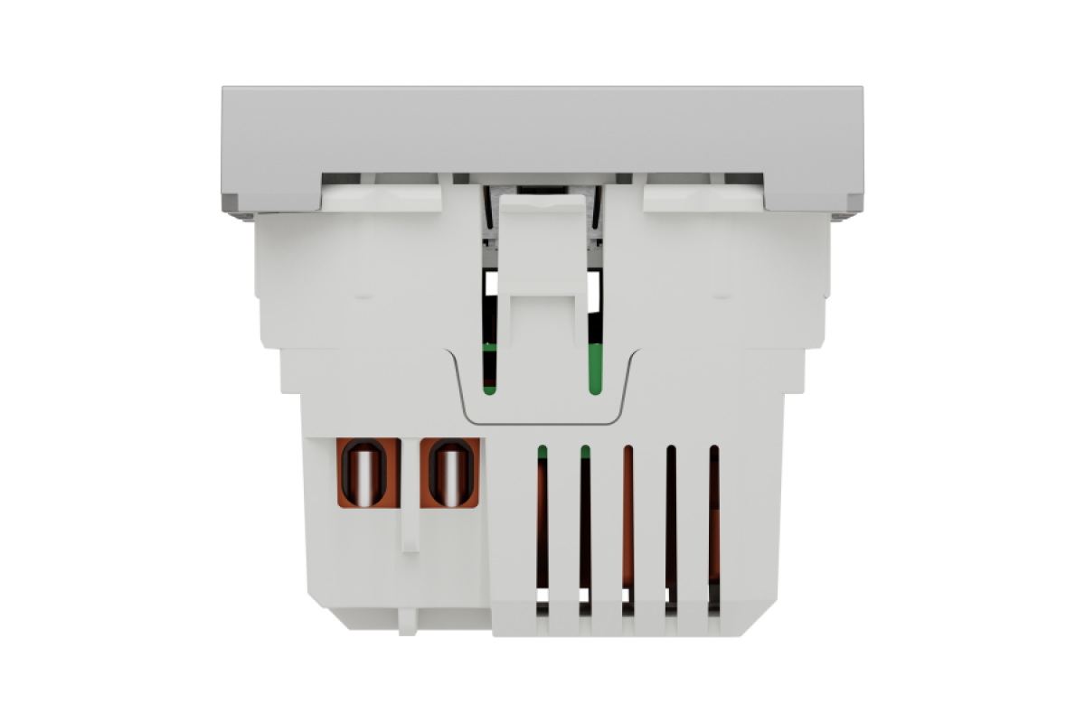 Розетка USB подвійна 2.1А 2 модулі алюміній (NU341830)