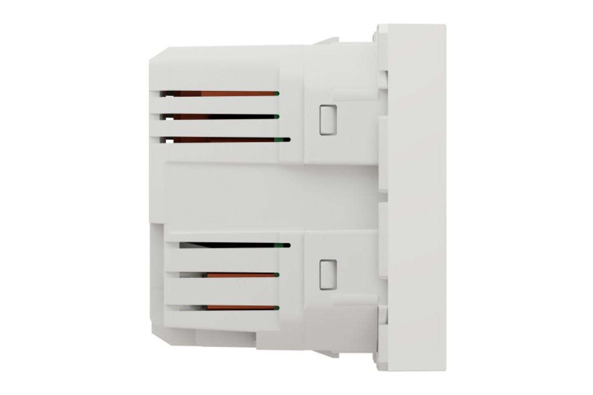 Розетка USB подвійна 2.1А 2 модулі білий (NU341818)