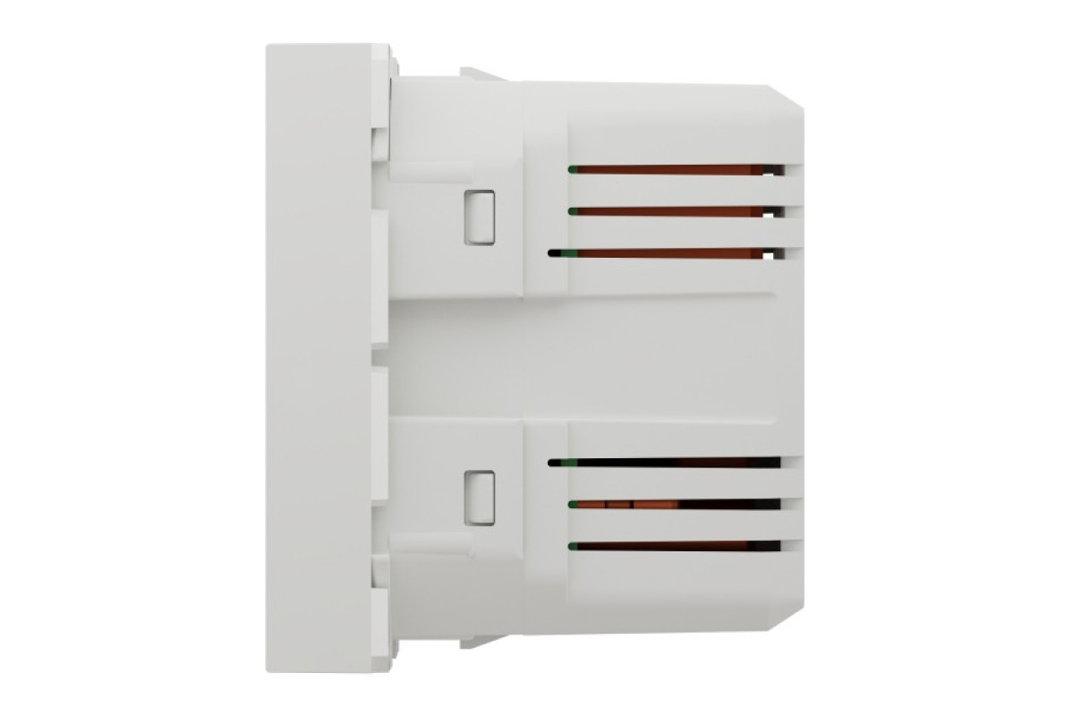 Розетка USB подвійна 2.1А 2 модулі білий (NU341818)