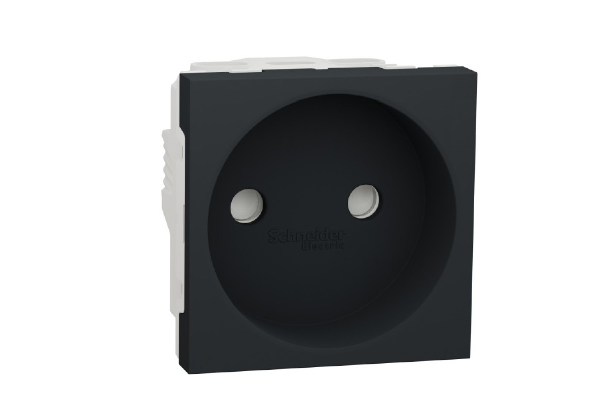 Розетка без з/к зі шторками 16А гвинтові зажими, 2 м ант (NU303354)