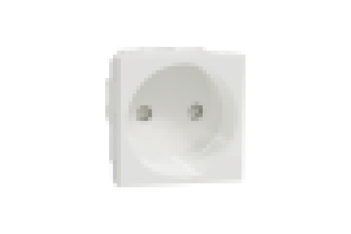 Розетка без з/к зі шторками 16А гвинтові зажими, 2 м білий (NU303318)