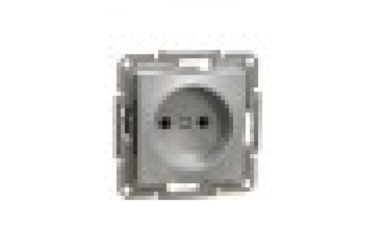 Розетка без заземлення Asfora Алюміній (EPH3000161)