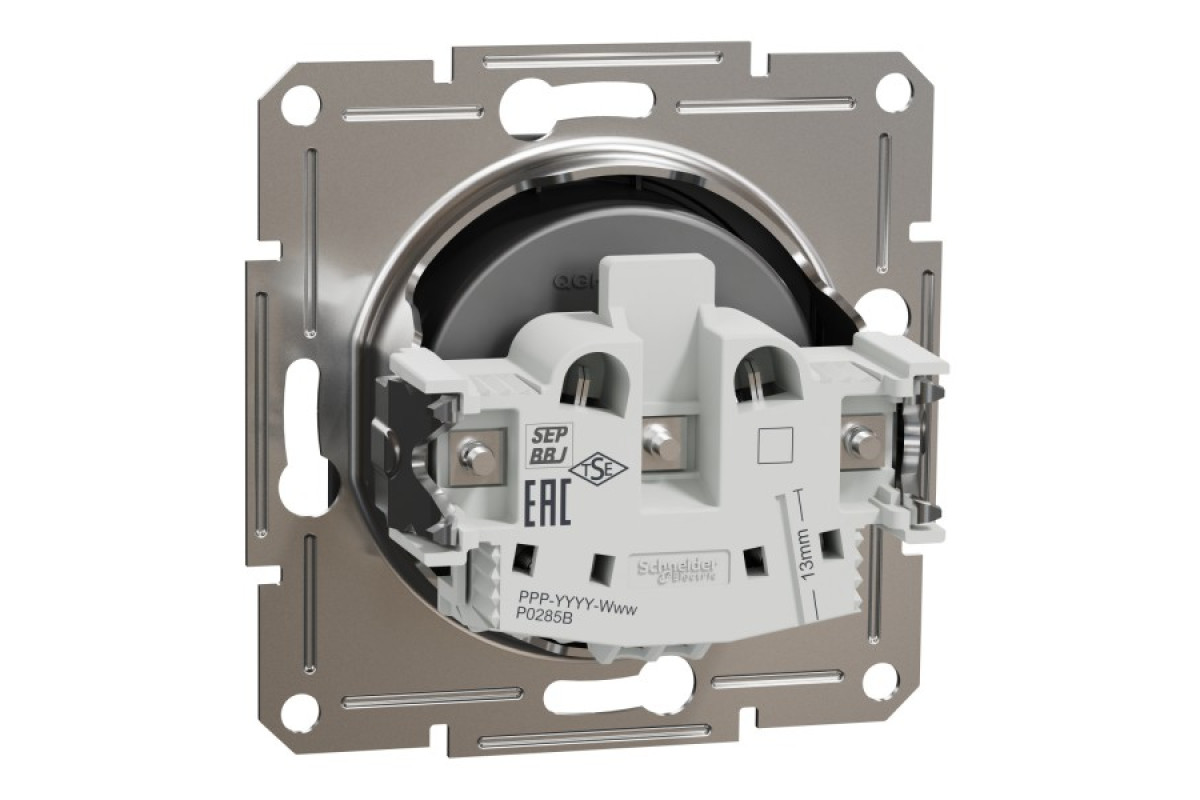 Розетка без заземлення Asfora Антрацит (EPH3000171)