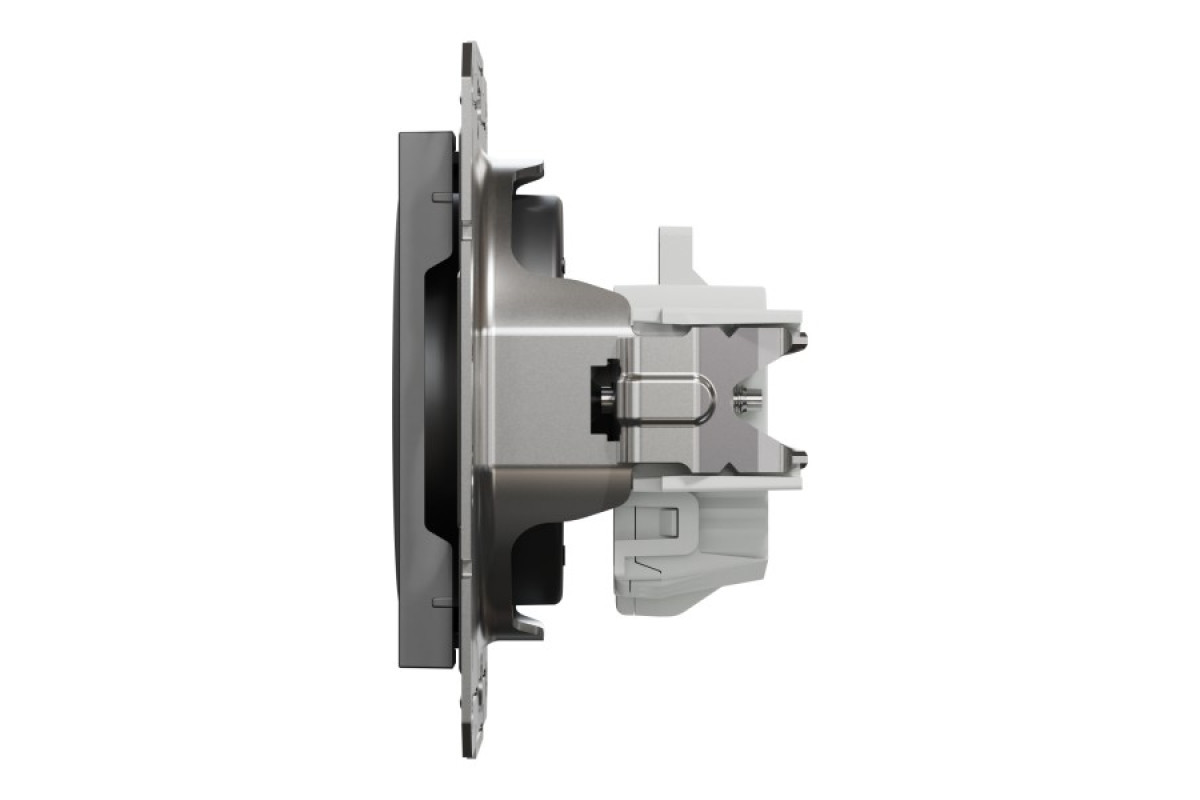 Розетка без заземлення Asfora Антрацит (EPH3000171)