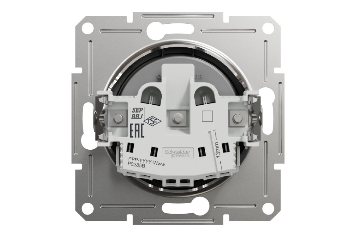 Розетка без заземлення Asfora Антрацит (EPH3000171)