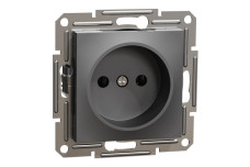 Розетка без заземлення Asfora Антрацит (EPH3000171)