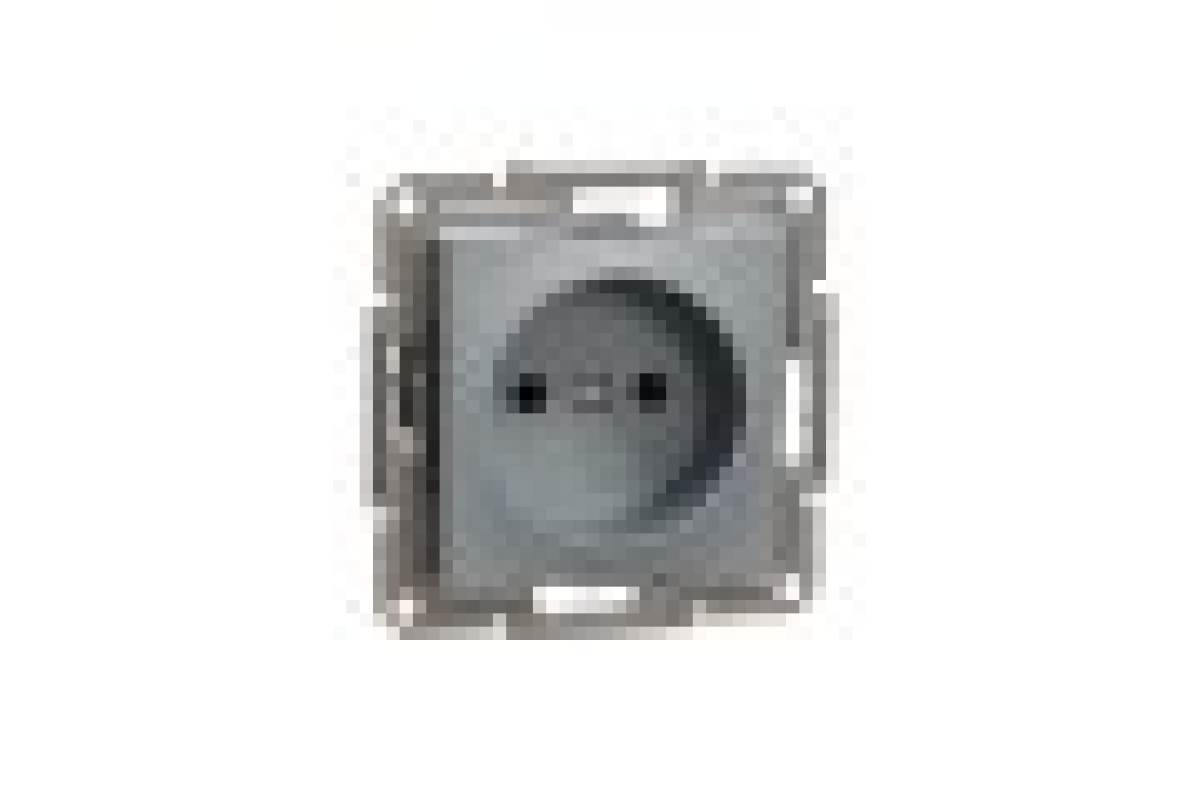 Розетка без заземлення Asfora Сталь (EPH3000162)