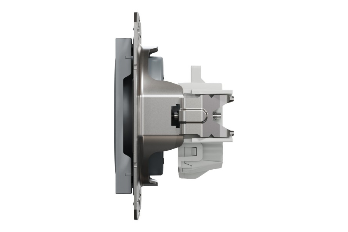 Розетка без заземлення Asfora Сталь (EPH3000162)