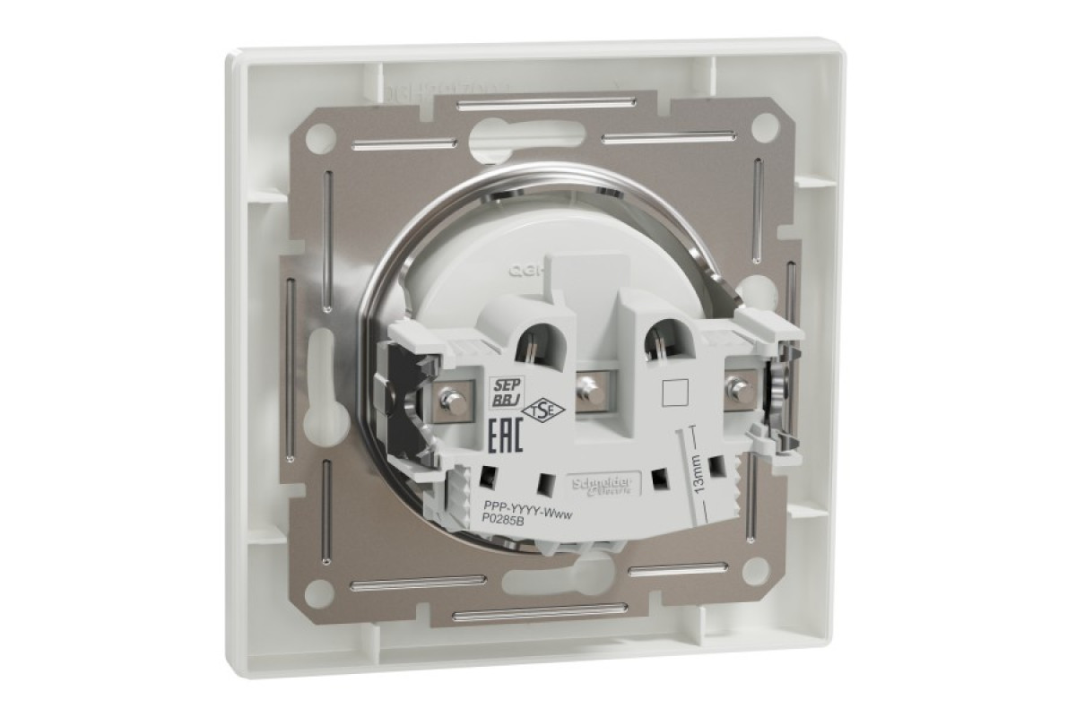 Розетка без заземлення Біла Asfora (EPH3000121)