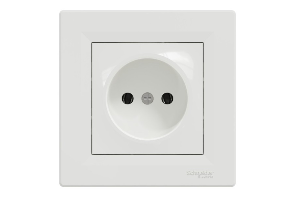 Розетка без заземлення Біла Asfora (EPH3000121)